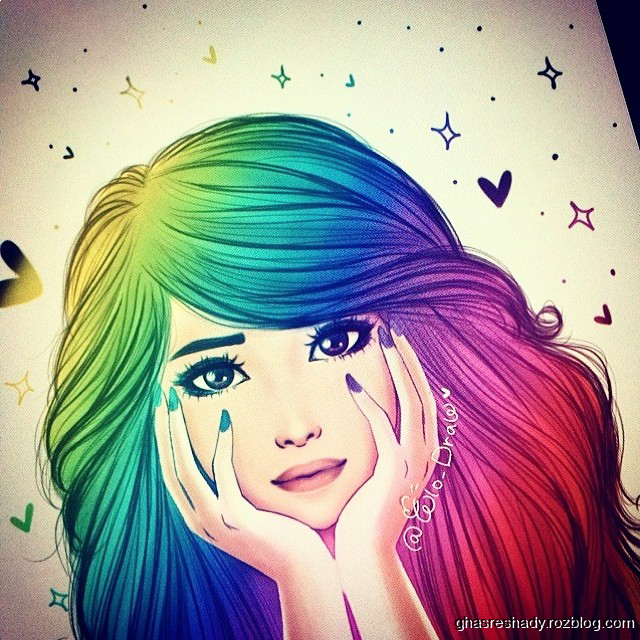 colorful girly_m drawing - Image by Noor Ahmed ☑