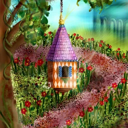 dcbirdhouse wdpflowerfield drawing artistic colorful